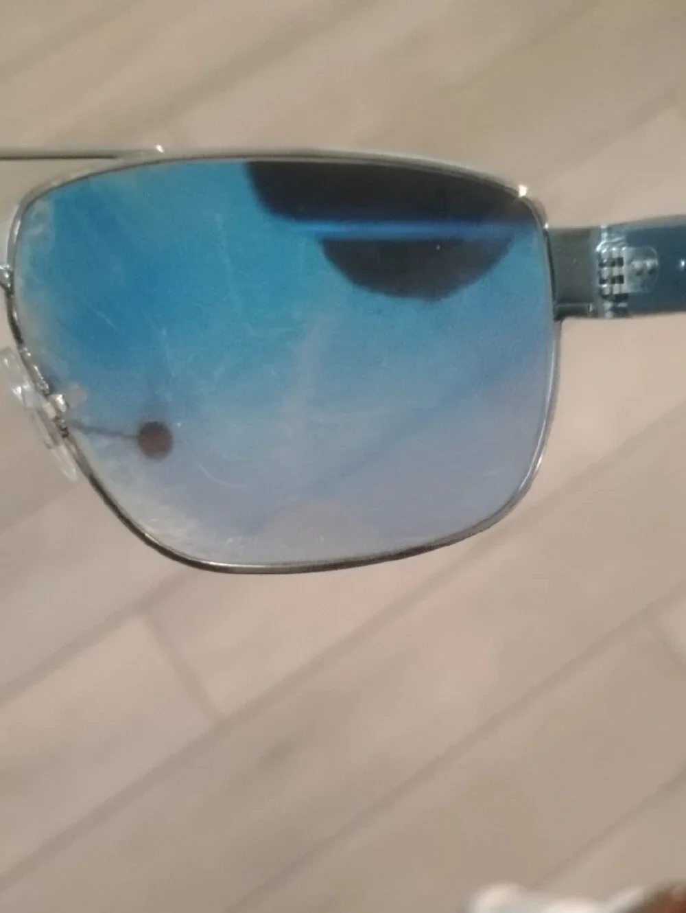 Ray-Ban Black Metal Rectangular Sunglasses with Case